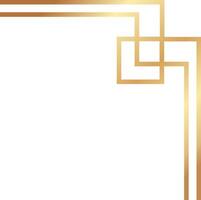 Elegant golden frame featuring a gradient effect adorns the top right corner, infusing the image with a sense of luxury and sophistication, perfect for various design applications vector