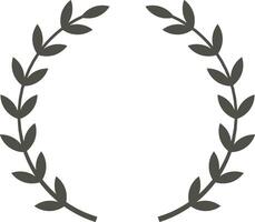 Circular laurel wreath creating a simple and elegant frame, perfect for awards, logos, or decorative elements, symbolizing victory, achievement, and peace vector