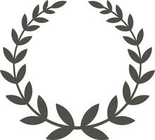 Featuring a minimalist and elegant circular laurel wreath, creating a sophisticated frame that symbolizes victory, achievement, and honor, perfect for celebrating success and excellence vector