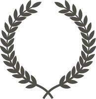 Circular laurel wreath representing victory, achievement, and honor, ideal for awards, logos, and emblems celebrating success and excellence in various competitive contexts vector