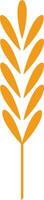 Orange wheat stalk icon representing agriculture, farming, and harvest, featuring a simple yet evocative design that captures the essence of food production and natural growth vector
