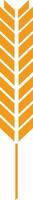Simple and modern illustration of a wheat stalk symbolizing farming, harvest, and the food industry, representing concepts of sustainability, nutrition, and growth vector