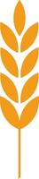 Orange wheat icon symbolizing agriculture, farming, and food production, conveying concepts of growth, harvest, and sustenance in a simple yet impactful visual vector