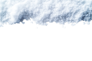 Snow accumulation on a transparent background with soft texture png