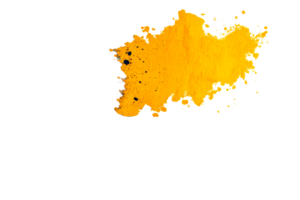 Vibrant yellow paint splash on transparent background png