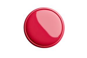 Bright red circular paint with a smooth, glossy finish png