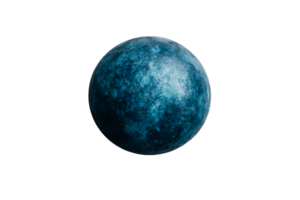Deep blue planet with textured surface on transparent background png