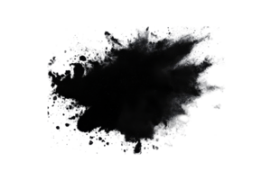 Black ink splash creating an abstract background element png