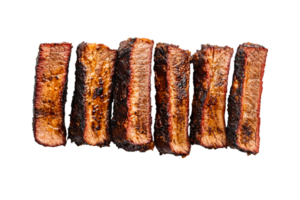 Savory beef brisket pieces arranged on a transparent background png