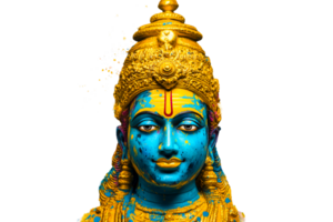 Vibrant depiction of Hindu deity with intricate details png