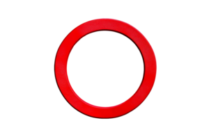 Red circular object with transparent background for creative use png