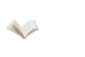 Open book with blank pages on transparent background for design png