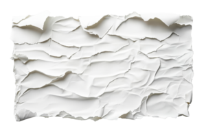 Crumpled white paper with transparent background for design use png