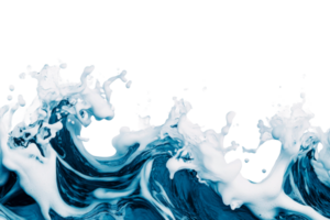 Waves crashing with foam against a transparent background png
