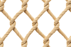 Rope net with woven texture on transparent background png