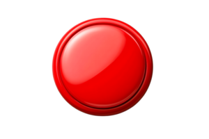 Large red button on a transparent background for various uses png
