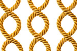 Bright yellow twisted rope pattern on transparent background png