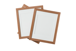 Framed blank canvas for artwork display on transparent background png