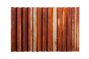 Textured corrugated metal sheet with rust and weathering effects png