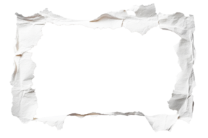 Torn paper frame with transparent background for creative designs png