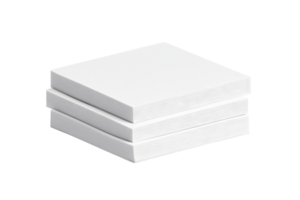 Stack of three blank canvases ready for creative artwork png