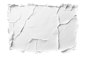 Torn paper texture on a black background for mockup presentation, cut out transparent png