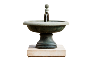 Water Fountain with Water Flowing, Ornamental Feature, cut out transparent png
