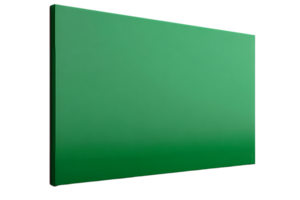 Green square panel surface with gradient shine, cut out transparent png