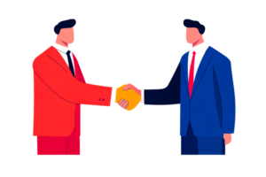 Agreement handshake of two business partners , cut out transparent png