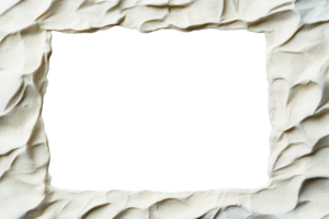 Square sandy frame with rippled pattern, rough texture, cut out transparent png