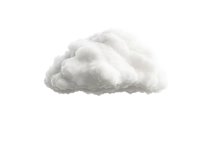 White fluffy cloud, isolated object, dreamlike, floating softly, cut out transparent png