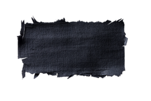 Torn, Rough Dark Rectangular Paper Scrap Texture, cut out transparent png
