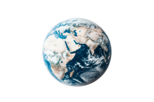 Planet Earth View with Detailed Continents and Oceans, cut out transparent png