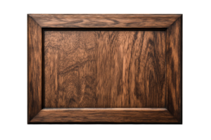 Wooden frame with textured patterns, background, brown, cut out transparent png