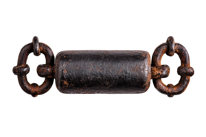 Heavy chain link with cylinder connector png
