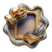 serene artistic Abstract Frame Cutout Isolated for Invitation Designs original png
