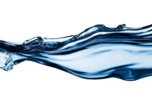 Flowing water with a smooth, clear wave pattern png
