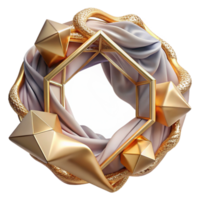 vibrant vintage Abstract Polygon Cutout Transparent for Presentation Backgrounds authentic png