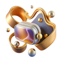 elegante criativo abstrato vr dados corrente isolado para tecnologia apresentações Alto qualidade png