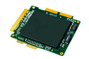 Computer processor with green circuit board design png