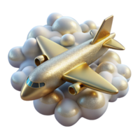 wonderful artistic Airplane in Clouds Transparent for Weather Reports premium png
