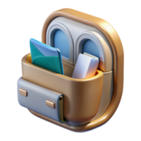 magnificent artistic Airplane Seat Pocket with Magazine Transparent for In-flight Entertainment detailed png