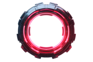 Glowing edge futuristic circular portal png