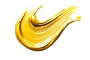 Golden paint splash on clear background png