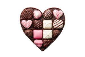 Heart shaped chocolate box for celebrations png