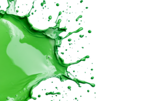 Green liquid splash on a transparent background png