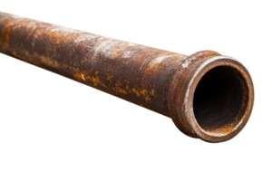 Old rusty pipe on transparent bg png