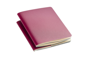 Textured red notebook on clear background png