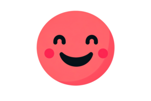 Happy round character with a cheerful expression png
