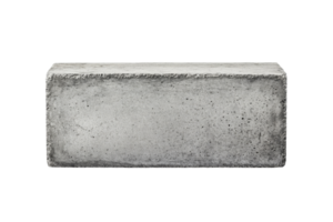 Smooth concrete block with sharp edges png